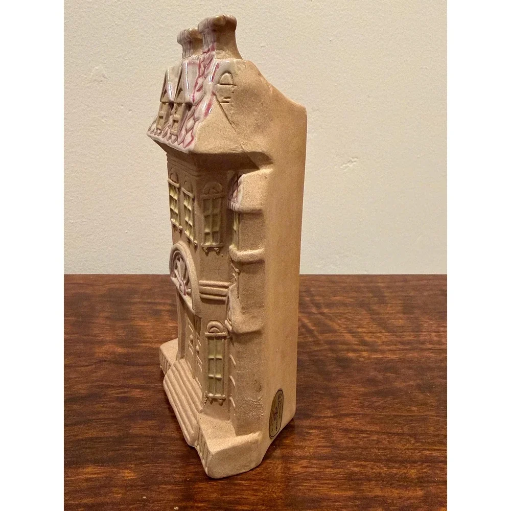 Vintage Stoneware Victorian House Wall Pocket Vase, Creative Decorative Company